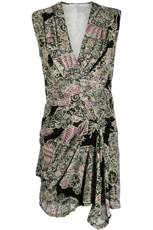IRO Robe sans manches à imprimé cachemire