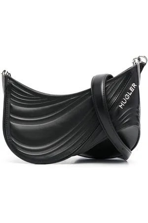 MUGLER Petit sac à bandoulière embossé Spiral Curve 01