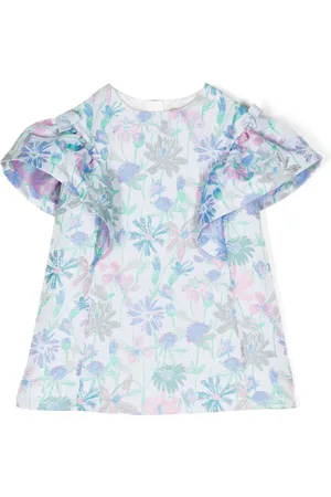 HUCKLEBONES LONDON Robe courte volantée à fleurs