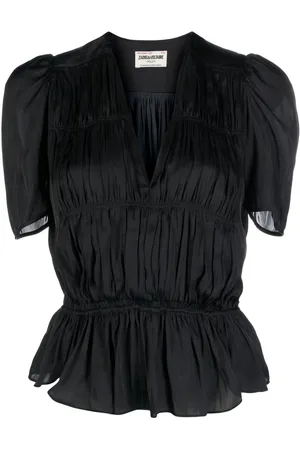 Zadig & Voltaire Blouse froncée à manches courtes