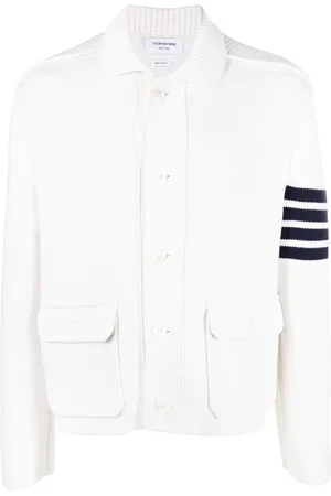 Thom Browne Cardigan à détail 4 bandes signature