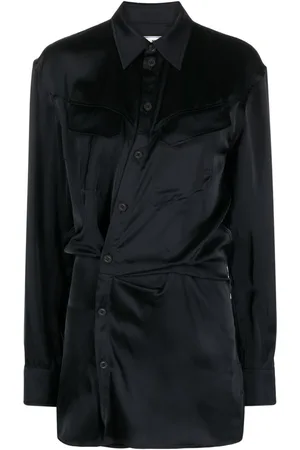 OFF-WHITE Robe-chemise asymétrique à fronces