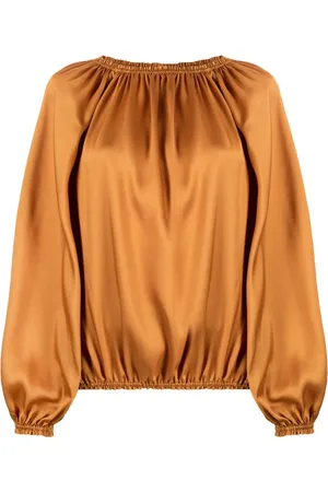 BLANCA Blouse froncée à fini satiné