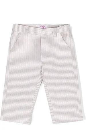 Il gufo Pantalon rayé à logo brodé