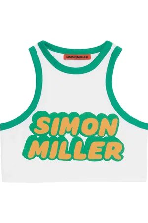 SIMON MILLER Débardeur crop à logo imprimé