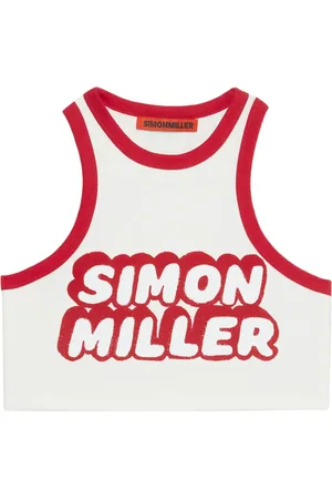 SIMON MILLER Débardeur crop à logo imprimé