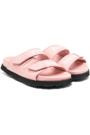 Palm Angels Sandales en cuir à logo imprimé