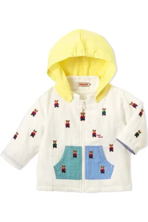 Miki House Veste zippée à motif brodé