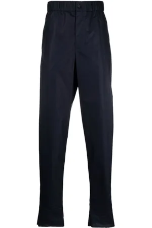 Giorgio Armani Pantalon de jogging en coton à taille élastiquée