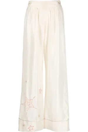 FORTE FORTE Pantalon palazzo à broderies