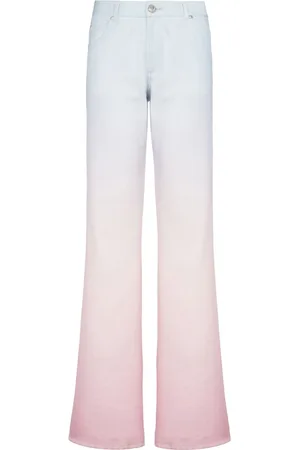 Balmain X Evian jean droit à effet dégradé