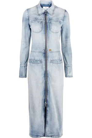 Courrèges Veste en jean à coupe longue