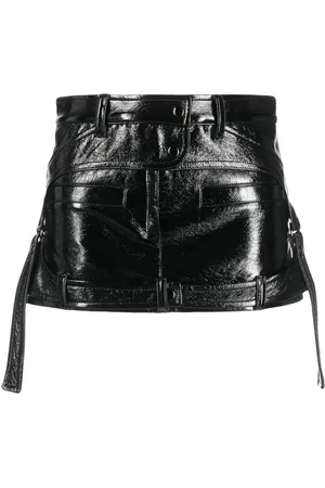 Courrèges Minijupe en cuir verni