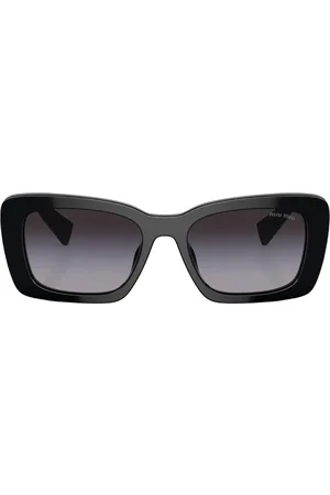 Miu Miu Lunettes de soleil carrées à plaque logo