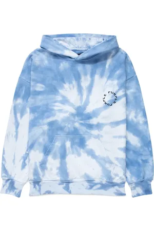 Purple Brand Hoodie tie-dye à logo imprimé
