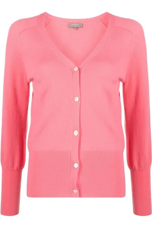 N.PEAL Cardigan en maille fine à col v