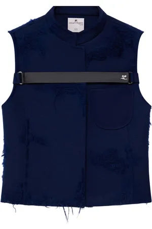 Courrèges Veste à effet usé