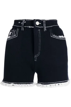 Barrie Short en cachemire et coton à franges