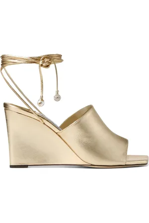 Jimmy Choo Sandales compensées Elyna à effet métallisé