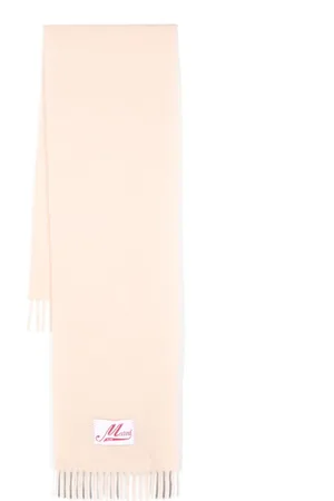 Marni écharpe en laine mélangée à logo appliqué
