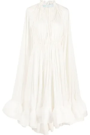 Lanvin Robe mi-longue à design de cape