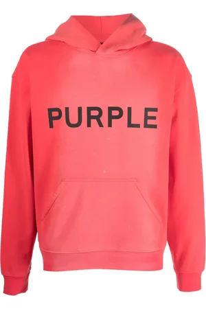 Purple Brand Hoodie en coton à logo imprimé