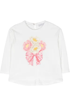 MONNALISA T-shirt fleuri à manches longues
