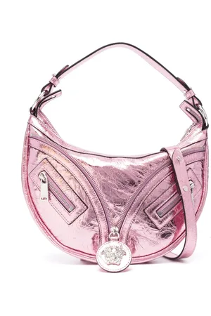 VERSACE Petit sac porté épaule Repeat à effet métallisé