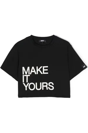 DKNY T-shirt en coton à slogan imprimé