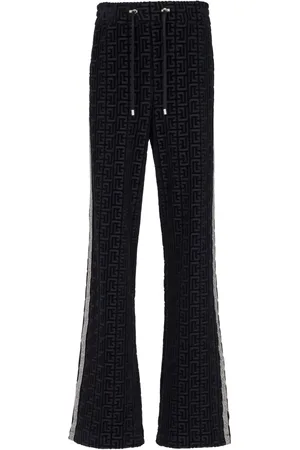Balmain Pantalon droit à bandes contrastantes