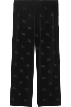 Burberry Pantalon de jogging en velours à motif EKD