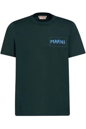 Marni T-shirt en coton à patch logo