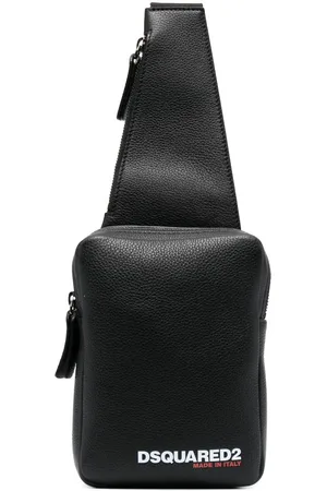 Dsquared2 Sacoche en cuir à logo imprimé