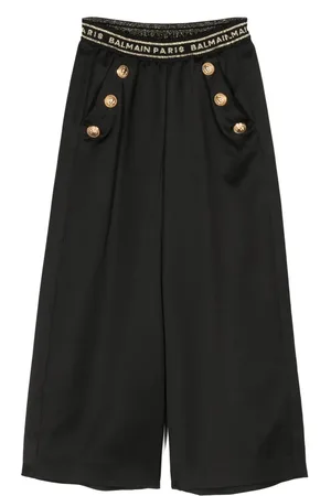 Balmain Pantalon ample à taille à logo