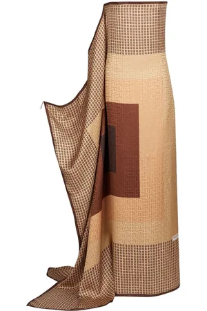 Balmain Robe-bustier longue à motif monogrammé