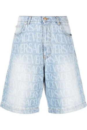VERSACE Short en jean Allover