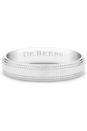 De Beers Anneau en platine à logo gravé