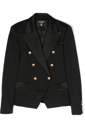 Balmain Blazer en laine vierge à boutonnière croisée