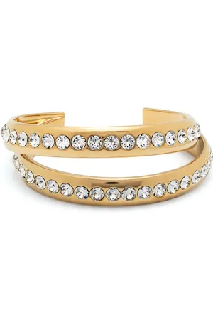 Amina Muaddi Bracelet torque Jahleel serti de cristaux