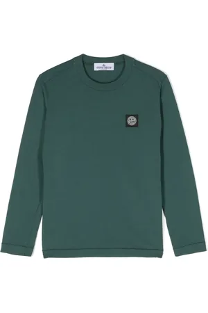 Stone Island T-shirt longues manches à patch logo