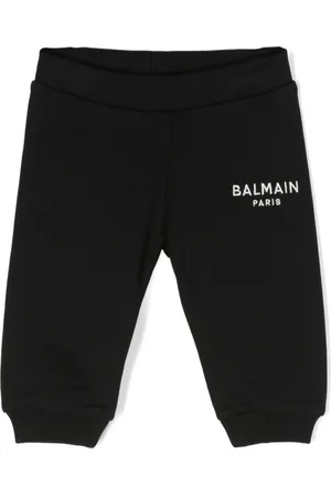 Balmain Pantalon de jogging en coton à logo imprimé