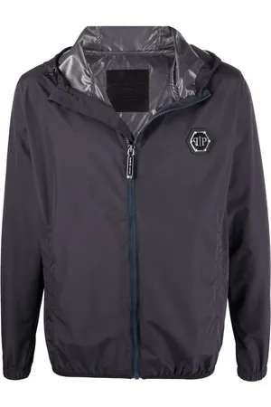 Philipp Plein Coupe-vent zippé à patch logo