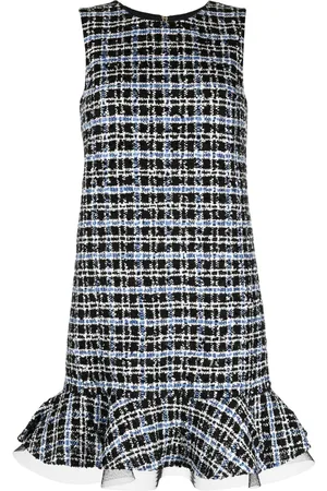 Carolina Herrera Robe courte volantée en tweed