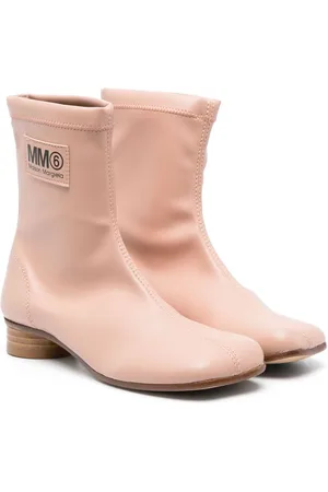 Maison Margiela Bottines en cuir verni à patch logo