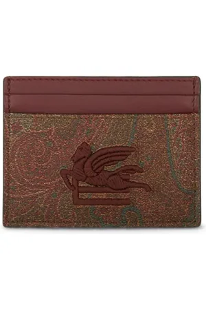 Etro Portefeuille en cuir à motif jacquard