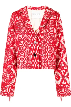 FORTE FORTE Veste en jacquard Clio à franges