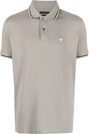Emporio Armani Polo rayé à logo brodé
