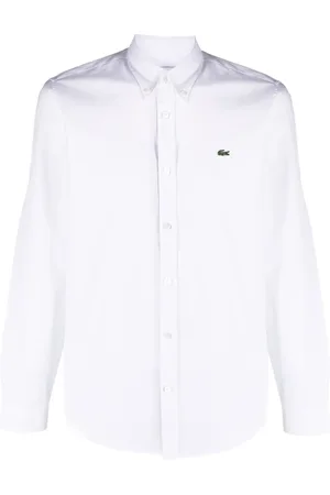 Lacoste Chemise en coton à patch logo