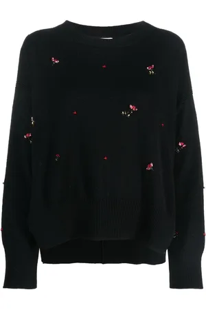 Barrie Pull en cachemire à fleurs brodées