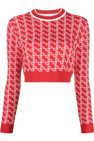 Patou Pull en laine mérinos à logo en jacquard